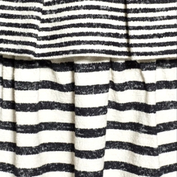 ๐
ฝ๐๐ $338 Bcbgmaxazria Piper V-neck Striped Peplum Open-back Mini Dress - Picture 9 of 14